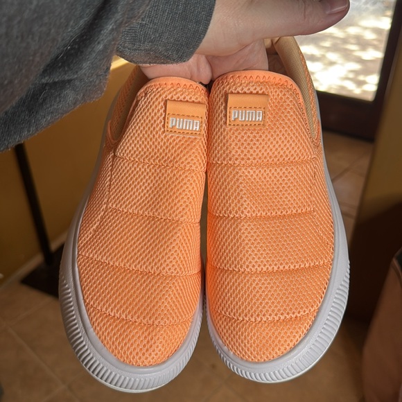 NWOT PUMA Womens Suede Mayu Mono Slip-On Sneakers Shoes Casual - Orange Size 8.5 - Picture 5 of 12